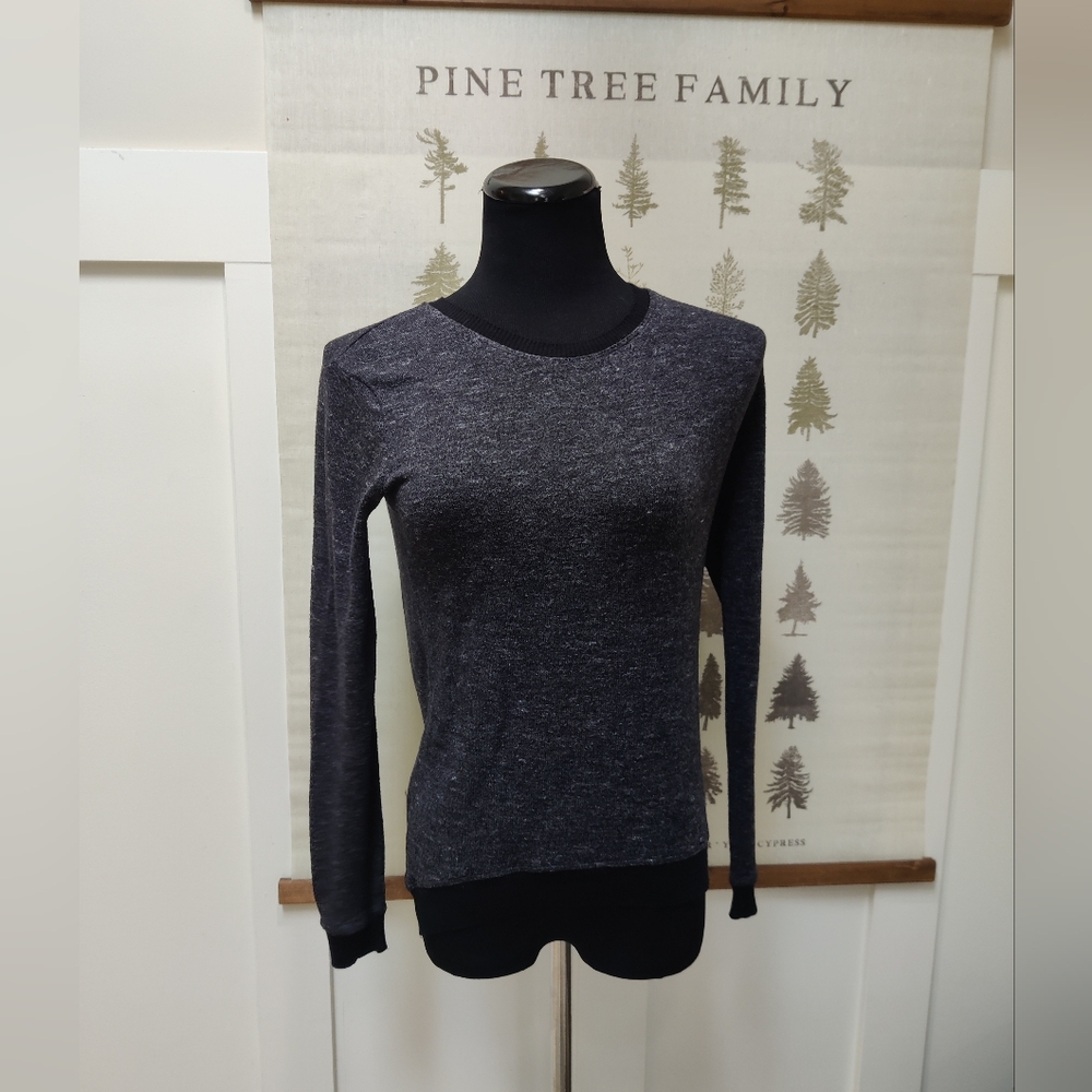 Wilfred Long-Sleeve Knit Pullover Sweater XXS – Dark Heather Grey